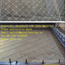 Hydraulic pressure row lock machine Slope protective mesh